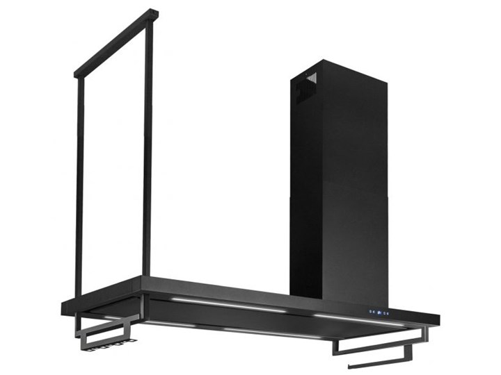 Okap wyspowy Metropolis Pro Black Matt 120 cm Sterowanie Elektroniczne Kolor Czarny