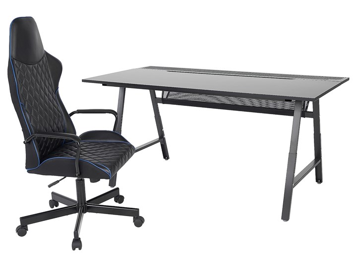 IKEA UTESPELARE Biurko gamingowe i krzesło, Czarny, Maksymalna wysokość siedziska: 50 cm