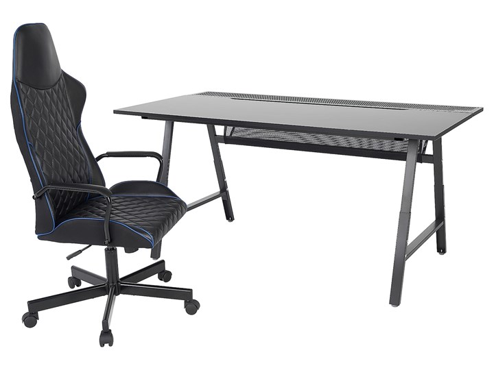 IKEA UTESPELARE Biurko gamingowe i krzesło, Czarny, Maksymalna wysokość siedziska: 50 cm Kategoria Zestawy mebli do sypialni