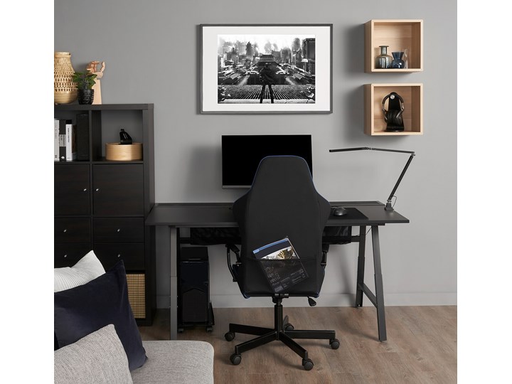 IKEA UTESPELARE Biurko gamingowe i krzesło, Czarny, Maksymalna wysokość siedziska: 50 cm Kategoria Zestawy mebli do sypialni