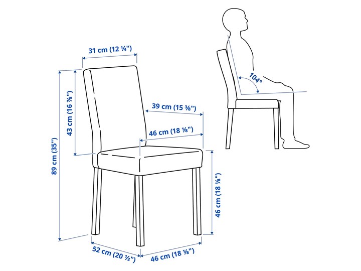 IKEA EKEDALEN / KÄTTIL Stół i 4 krzesła, biały/Knisa jasnoszary, 120/180 cm Liczba krzeseł 6 krzeseł