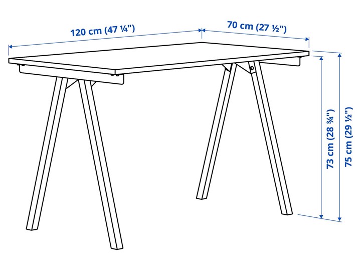 IKEA TROTTEN/FLINTAN / EKENABBEN Kombinacja biurko/szafka, i krzesło obrotowe beżowy/biały Kategoria Zestawy mebli do sypialni