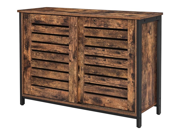 SELSEY Komoda Helsoming z przesuwanymi drzwiczkami Płyta MDF Szerokość 100 cm Głębokość 35 cm Z szafkami Drewno Wysokość 70 cm Kategoria Komody