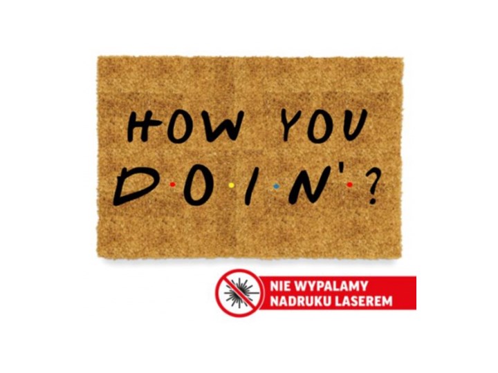 HOW YOU DOIN Wycieraczka do butów 60x40cm Kolor Pomarańczowy