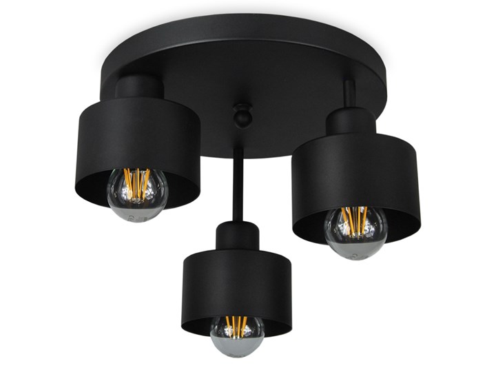 Lampa sufitowa czarna, reflektor OME3030SC trzypunktowa E27 Metal Funkcje Brak dodatkowych funkcji