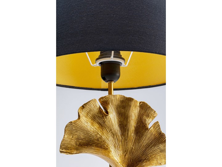 Lampa stołowa Leaf Ø31x69 cm złota - klosz czarny Lampa z kloszem Kolor Złoty