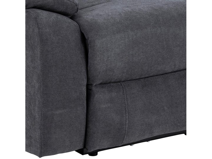 Sofa rozkładana Mora 2 os. 144 cm recliner ciemnoszara