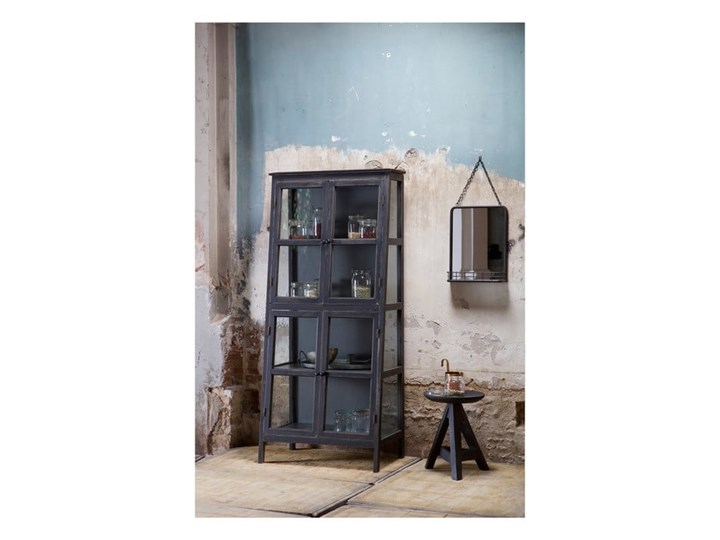 Witryna BePureHome Herritage Szerokość 79 cm Drewno Płyta MDF Wysokość 173 cm Płyta laminowana Sosna Styl Skandynawski Szkło Płyta meblowa Styl Nowoczesny