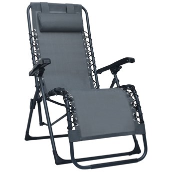 Szare składane krzesło tarasowe – Rovan