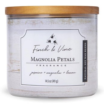 Colonial Candle Finch & Vine sojowa świeca zapachowa w szkle 3 knoty 14.5 oz 411 g - Magnolia Petals