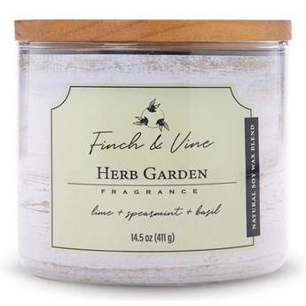 Colonial Candle Finch & Vine sojowa świeca zapachowa w szkle 3 knoty 14.5 oz 411 g - Herb Garden