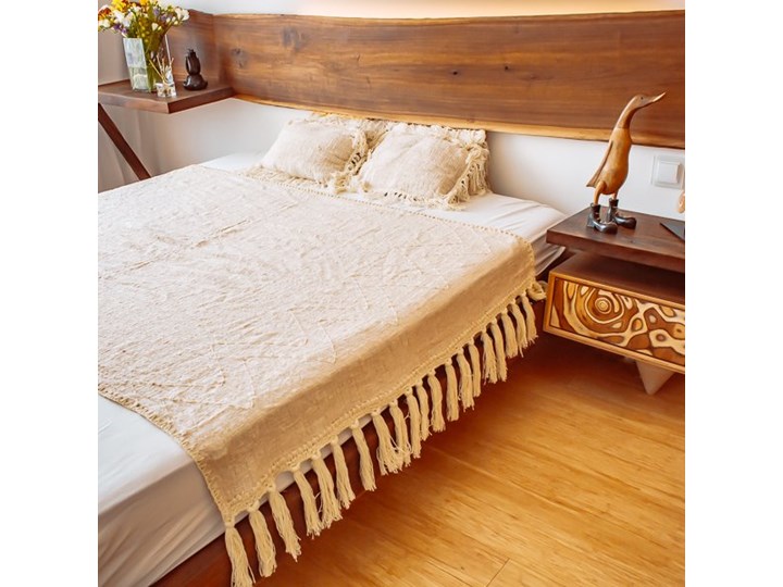 Koc CREAM My Love Bali 140x200 cm Kategoria Koce i pledy Bawełna Kolor Beżowy