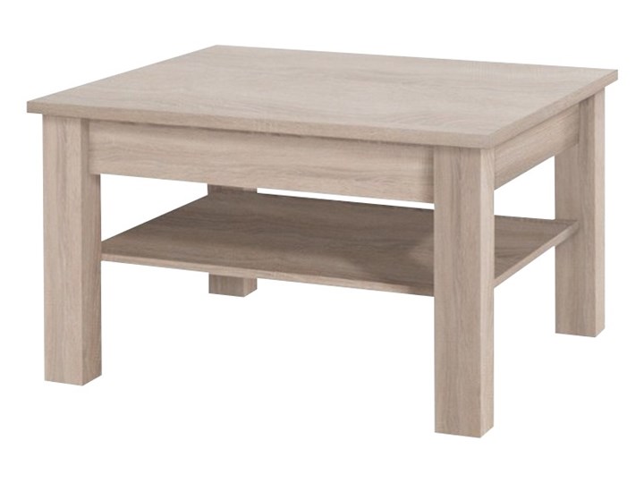 SELSEY Stolik kawowy Theon 80x80 cm Drewno Płyta MDF Wysokość 48 cm Tworzywo sztuczne Płyta meblowa Styl Nowoczesny