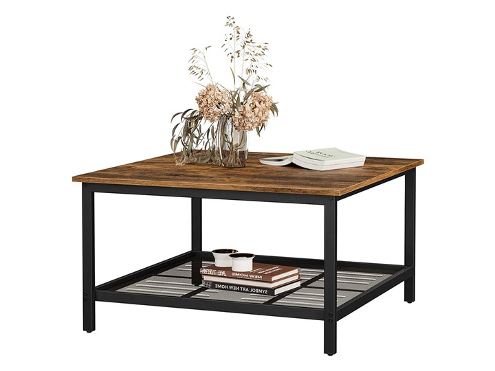 SELSEY Stolik kawowy Hezen kwadratowy 80x80 cm Stal Wysokość 45 cm Kształt blatu Kwadratowe