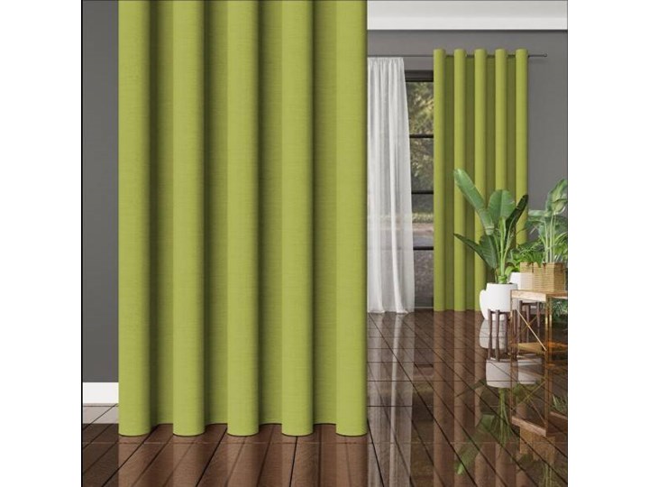 Zasłona DANUSIA na przelotkach, splot natural, kolor blady seledyn 155x250 cm, Z544 Tak