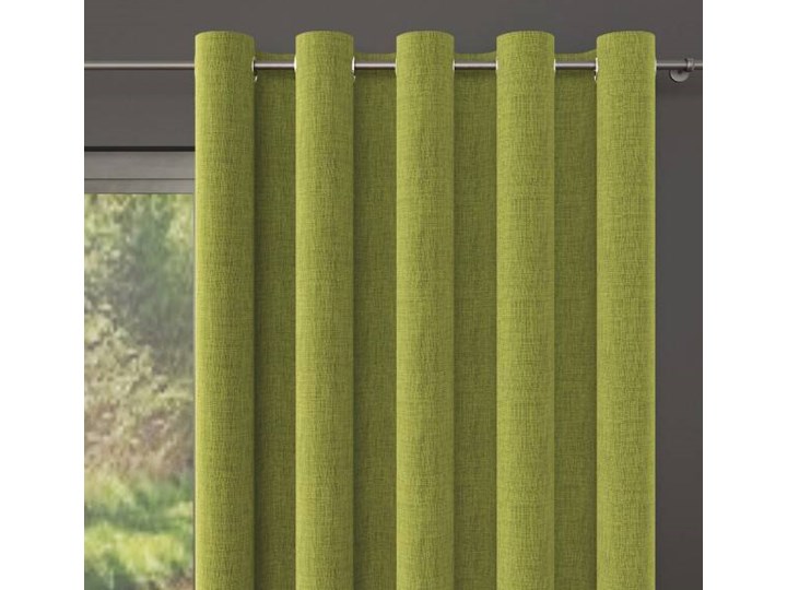 Zasłona DANUSIA na przelotkach, splot natural, kolor blady seledyn 155x250 cm, Z544 Tak Poliester Mocowanie Kółka Kategoria Zasłony