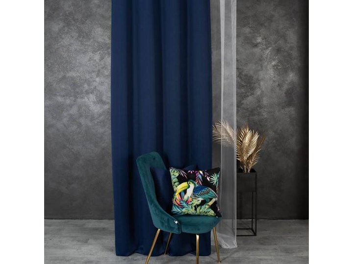 Zasłona BLACKOUT zaciemniająca na przelotkach, odcień granatowy 140x250 cm Z559 Nie