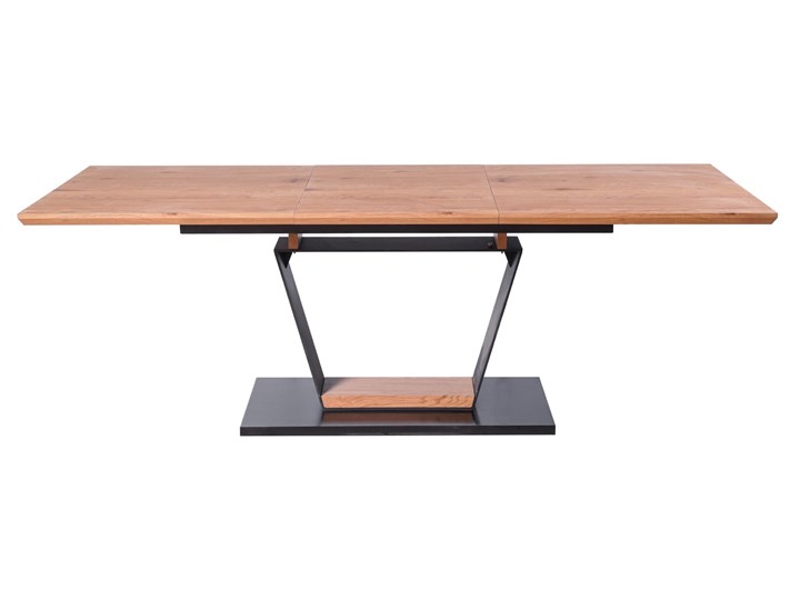 Rozkładany stół z blatem w kolorze drewna Urbano Długość 220 cm Płyta MDF Szerokość 90 cm Długość 90 cm Drewno Długość 160 cm Styl Nowoczesny Wysokość 60 cm Szerokość 160 cm Kolor Beżowy