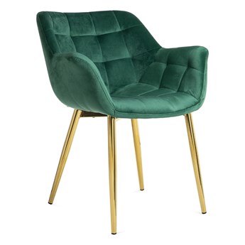 Krzesło NEA Krzesło welurowe zielone 57x63x84cm - Homla