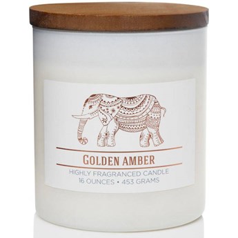 Colonial Candle Wellness duża sojowa świeca zapachowa w szkle 16 oz 453 g - Golden Amber
