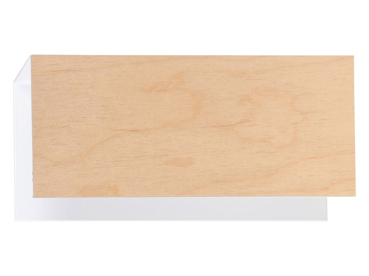 Biały prostokątny kinkiet w stylu loft - D006-Nomad Drewno Metal Kategoria Lampy ścienne  Kinkiet dekoracyjny Kinkiet LED Styl Skandynawski