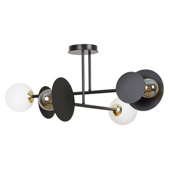 Czarna lampa sufitowa do sypialni - D008-Intis