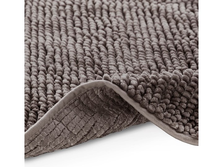 Brązowy dywanik łazienkowy AmeliaHome Bati, 70x120 cm Poliester Prostokątny Kategoria Dywaniki łazienkowe Kolor Szary