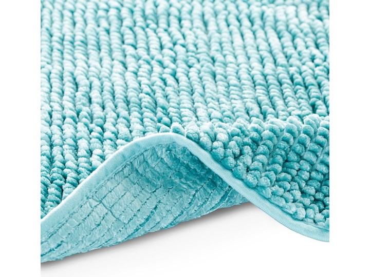 Niebieski dywanik łazienkowy AmeliaHome Bati, 50x70 cm Poliester Prostokątny Kategoria Dywaniki łazienkowe Kolor Biały