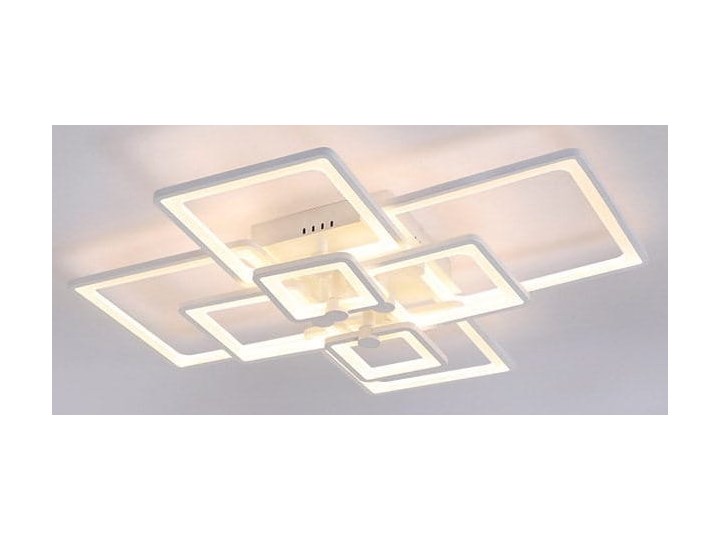 Kwadraty 6 - plafon - lampa sufitowa LED 80x60cm Pomieszczenie Salon Żyrandol Tworzywo sztuczne Metal Kolor Złoty