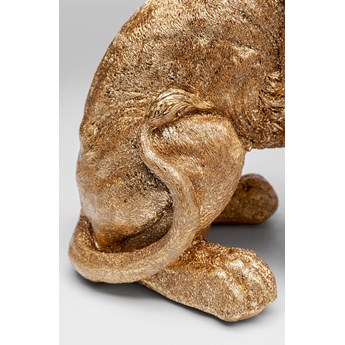 Figurka dekoracyjna Sitting Lion 34x42 cm złota