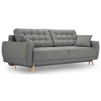 Sofa 3-os. Spinel rozkładana 236x92 cm szara