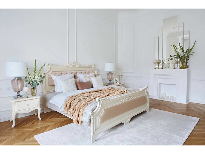 Stylizowane łóżko 180x200 Cherie, tapicerowane Tkanina Łóżko tapicerowane Łóżko pikowane Styl Nowoczesny