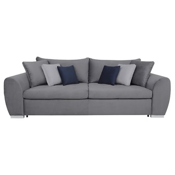 Sofa Gaspar o głębokim siedzisku z funkcją spania tylu DL oraz pojemnikiem 255x89x126