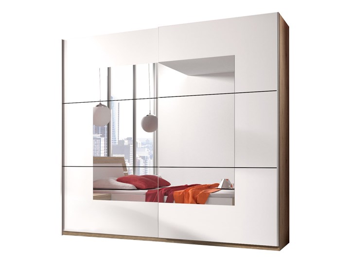 Szafa z lustrem 220 Beta Metal Kategoria Szafy do garderoby Drewno Lustro