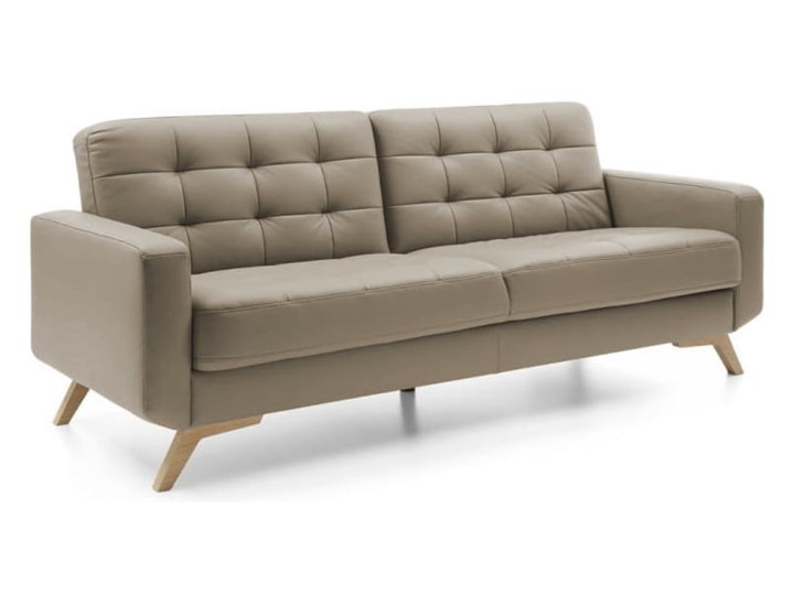Sofa 3-osobowa Fiord - Rozkładana z funkcją spania - Kolor: Beżowy 222x87x89 Stała konstrukcja Typ Gładkie