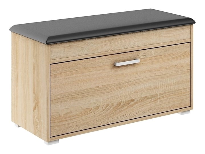 Szafka na buty Fala 1 - Kolor: Dąb Sonoma Meble 84x49x39 Płyta MDF Płyta laminowana Płyta meblowa Skóra ekologiczna Pomieszczenie Przedpokój Drewno Kategoria Szafki i regały
