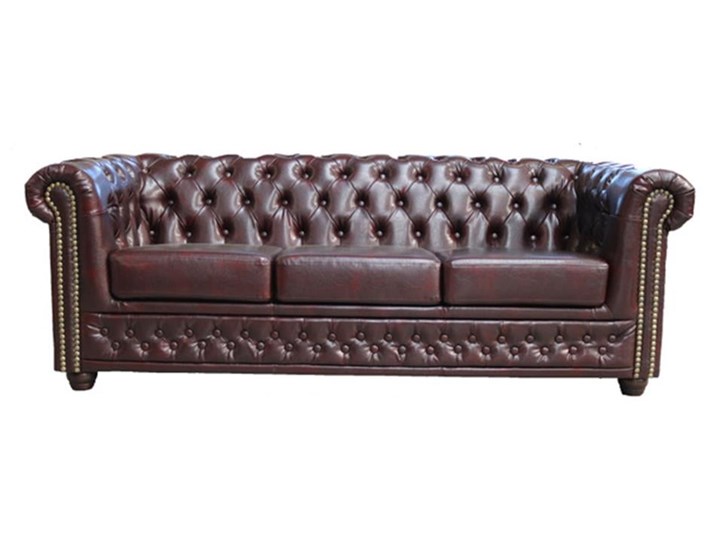 Sofa 3-osobowa Chesterfield York bez funkcyjna 203x72x86 Typ Gładkie Kategoria Sofy i kanapy