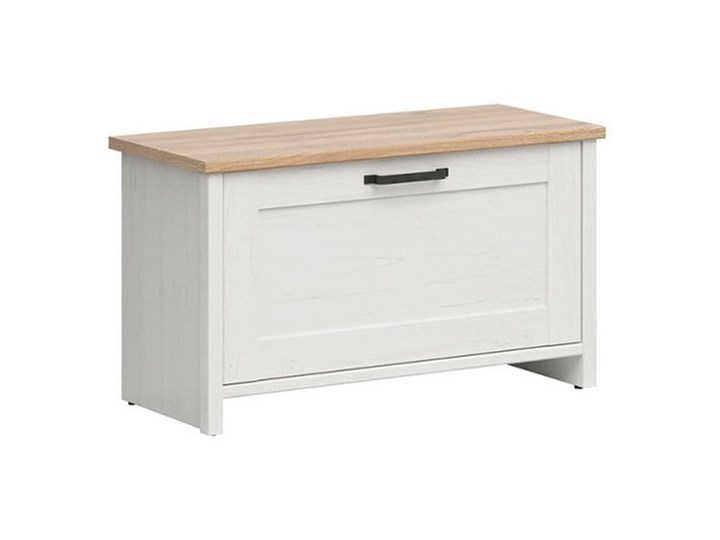 Szafka na buty Loksa 84.5x48.5x36.5 Płyta laminowana Styl Skandynawski Tworzywo sztuczne Drewno Płyta meblowa Płyta MDF Pomieszczenie Salon