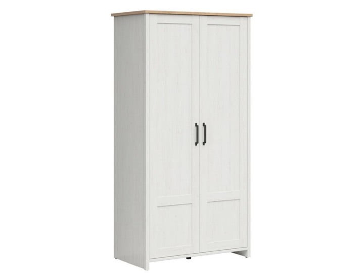 Szafa Loksa 101.5x200.5x57 Płyta laminowana Płyta MDF Tworzywo sztuczne Drewno Styl Skandynawski