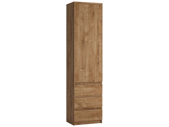 Bieliźniarka Fribo - Kolor: Dąb Ribbeck 50.1x200x40 Drewno Płyta MDF Płyta laminowana Tworzywo sztuczne Płyta meblowa Kategoria Szafki i regały Styl Nowoczesny
