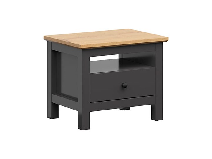 Nowoczesna szafka nocna z szufladą do sypialni Hesen 60x50x44 Kolor Czarny