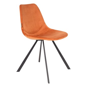 Krzesło Franky aksamit pomarańczowy 46x83x56