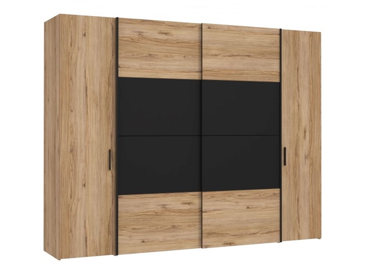 Duża i pojemna szafa do sypialni Delate 270.3x210x61.2 Rodzaj drzwi Przesuwne Głębokość 61 cm Wysokość 210 cm Pomieszczenie Sypialnia