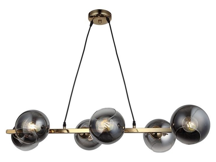 Nowoczesna lampa wisząca 1500-75-06-L RANKO NAD STÓŁ SALON SYPIALNIA JADALNIA LUCEA Szkło Styl Nowoczesny Lampa kula Żyrandol Metal Kolor Złoty