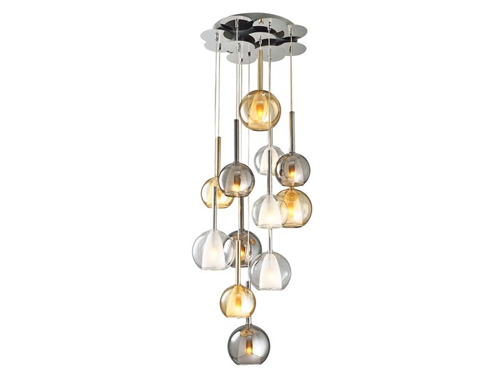 Piękna szklana lampa wisząca ozcan 4020-12a zwis żyrandol szkło Lampa z kloszem Styl Nowoczesny