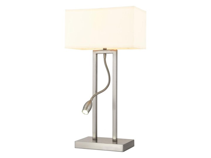 Lampa stolikowa biurkowa z abażurem avonni  hml-9072-m2-n led salon  sypialnia  jadalnia Wysokość 48 cm Lampa z abażurem Lampa LED Metal Tkanina Kolor Biały