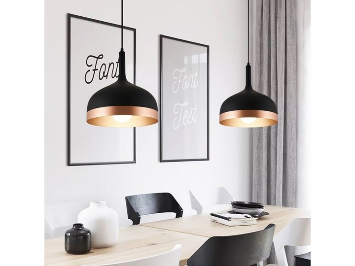 Lampa wisząca ozcan salon sypialnia jadalnia 4483 lampa Ilość źródeł światła 1 źródło Metal Lampa z kloszem Kolor Czarny