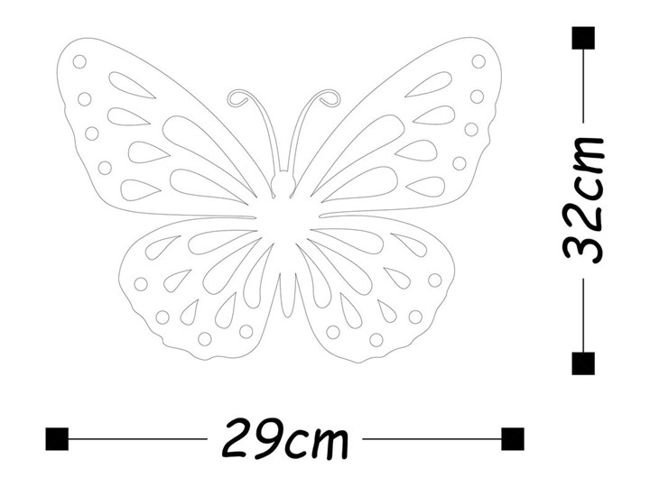 Dekoracja ścienna w kolorze złota Tanelorn Butterfly Kolor Złoty Kategoria Dekor ścienny