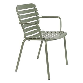 Krzesło ogrodowe Vondel z podłokietnikami zielone 65x83x58