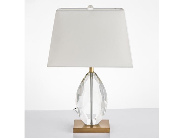 Lampa stołowa złoto biała / kryształ CARAT 64 wys. Lampa z kloszem Wysokość 64 cm Metal Kolor Złoty